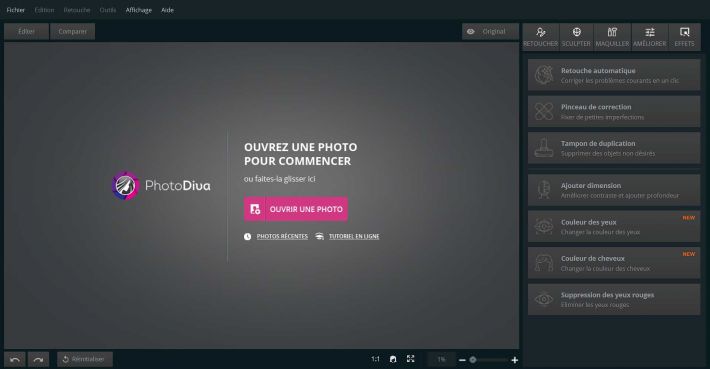 PhotoDiva propose une interface en français intuitive et bien pensée