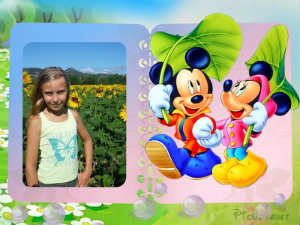 Cadre photo Mickey et Minnie