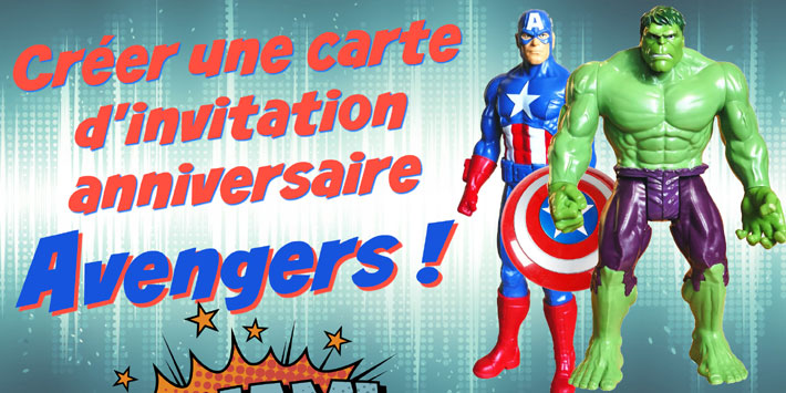 Invitation anniversaire Avengers gratuite