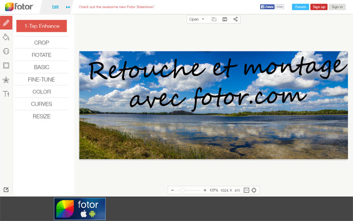 Montage photo facile avec Fotor