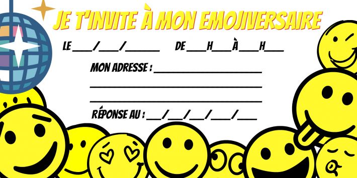 Creer Une Carte Invitation Anniversaire Emoji Ou Smiley En Ligne