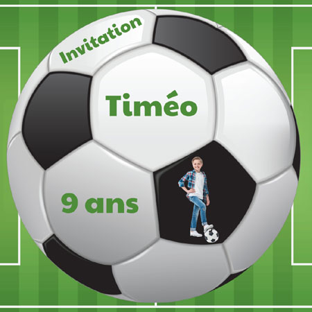 Invitation Football Soccer Ball Anniversaire