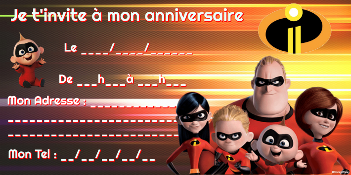 invitation anniversaire indestructibles 2