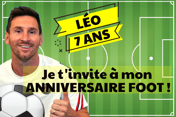 Carte D Invitation D Anniversaire De Football