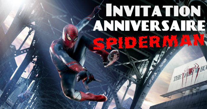 Invitation anniversaire spiderman