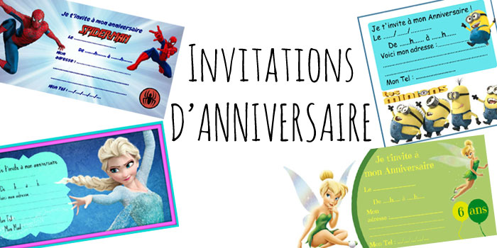 Tuto : invitations pour un anniversaire d'enfant