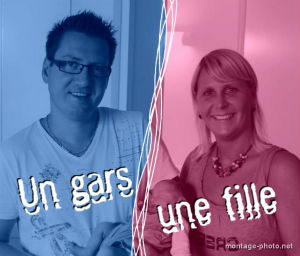 Photo montage un gars une fille personnalis